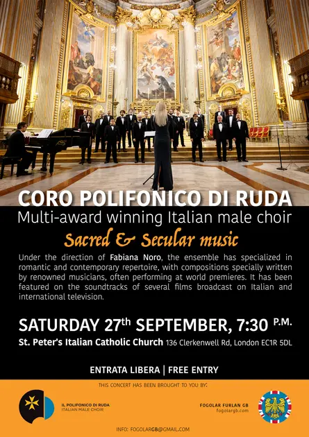 Concert at St. Peter's Italian Church in London 2025 09 27 - Il Coro ...